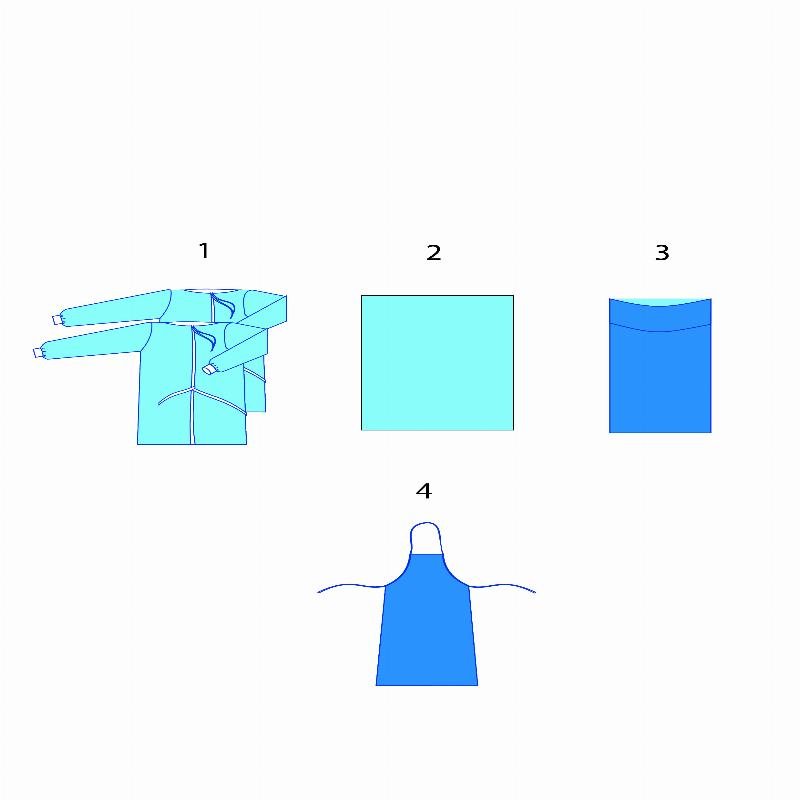 Комплект одягу та покриттів операційних хірургічний №23 Taipan-Pharm стерильний